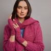 Women's Traditional Donegal Tweed Fingerless Gloves - Pink