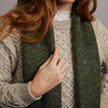 Women's Traditional Donegal Tweed Scarf  - Green