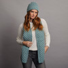 Women's Aran Scarf - Aqua