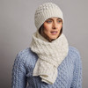 Women's Aran Scarf - Natural White
