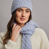 Women's Aran Scarf - Sky Blue