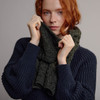 Women's Aran Scarf - Army Green