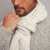 Men's Aran Scarf - Natural White