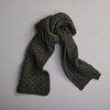 Men's Aran Scarf - Army Green