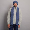 Men's Aran Scarf - Denim