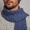 Men's Aran Scarf - Denim