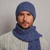 Men's Aran Scarf - Denim