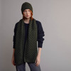 Women's Aran Beanie - Army Green