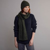 Women's Aran Beanie - Army Green
