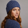 Women's Aran Beanie - Denim