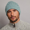 Men's Aran Beanie - Aqua