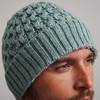 Men's Aran Beanie - Aqua
