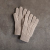 Men's Aran Handknit Gloves - Oatmeal