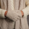 Men's Aran Handknit Gloves - Oatmeal