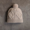 Women's Aran Handknit Hat - Oatmeal