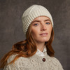 Women's Aran Handknit Hat - Natural White