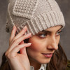 Women's Aran Handknit Hat - Oatmeal