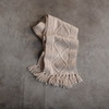 Women's Handknit Aran Scarf - Oatmeal