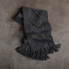 Women's Handknit Aran Scarf - Charcoal