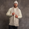Men's Aran Handknit Scarf - Oatmeal