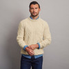 Kilronan Crew Neck Aran Sweater - Natural White