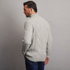 Dun Aonghasa Quarter Zip Aran Sweater - Slate Grey, Back Detail