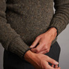 Men's Onaght Crew Neck Sweater - Brown, Cuff Detail