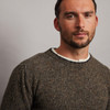 Men's Onaght Crew Neck Sweater - Brown, Collar Detail