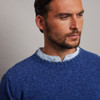 Men's Onaght Crew Neck Sweater - Denim, Collar Detail