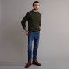 Men's Traditional Donegal Tweed Roll Neck Sweater - Green