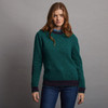 Onaght Women's Crew Neck Aran Patch Sweater - Teal