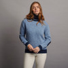 Onaght Women's Crew Neck Aran Patch Sweater - Denim