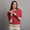 Onaght Women's Crew Neck Aran Patch Sweater - Rose
