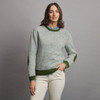 Onaght Women's Crew Neck Aran Patch Sweater - Oatmeal