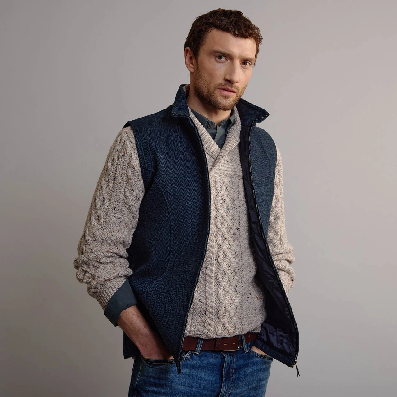 Men's Traditional Tweed Gilet Men's Traditional Tweed Gilet