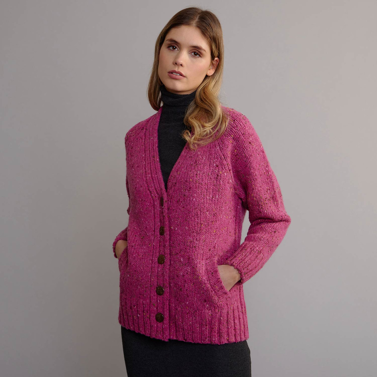 Women's Traditional Donegal Tweed Cardigan from IslesOfAran.com