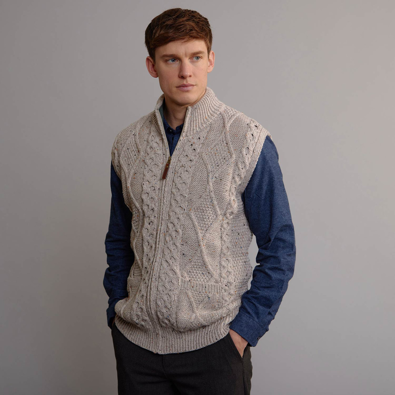 Men's Aran Gilet