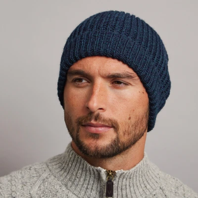 Men's Traditional Donegal Tweed Beanie - Blackwatch