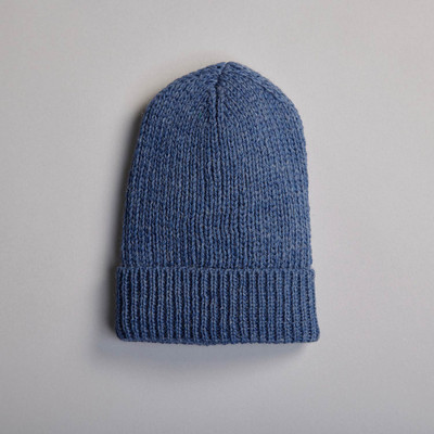 Women's Traditional Donegal Tweed Beanie - Denim