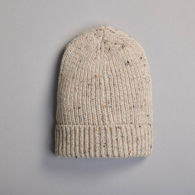 Women's Traditional Donegal Tweed Beanie - Oatmeal