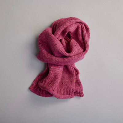 Women's Traditional Donegal Tweed Scarf - Pink