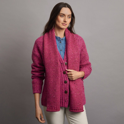 Women's Traditional Donegal Tweed Scarf - Pink