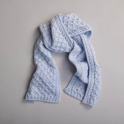 Men's Aran Scarf - Blue