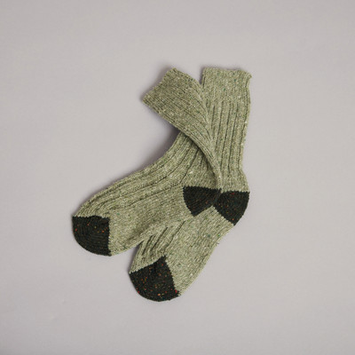 Women's Aran Socks - Moss Green