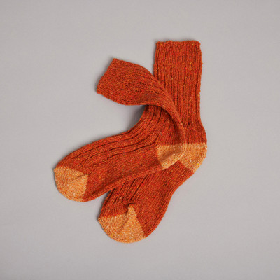 Women's Aran Socks - Orange