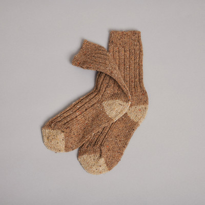 Men's Aran Socks - Beige