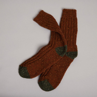 Men's Aran Socks - Copper