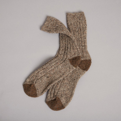 Men's Aran Socks - Oatmeal