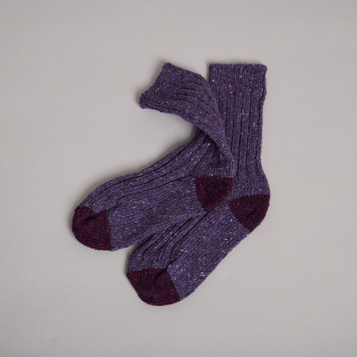 Men's Aran Socks - Lavendar