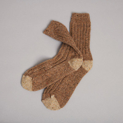Men's Aran Socks - Tan